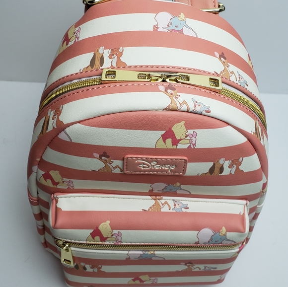 Loungefly Disney Best Friends Stripe Mini Backpack - Picture 3 of 7